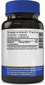 Rejuvenation Therapeutics Vitamin D3 4000IU - Supports Bone Health (60 Vegan Capsules)