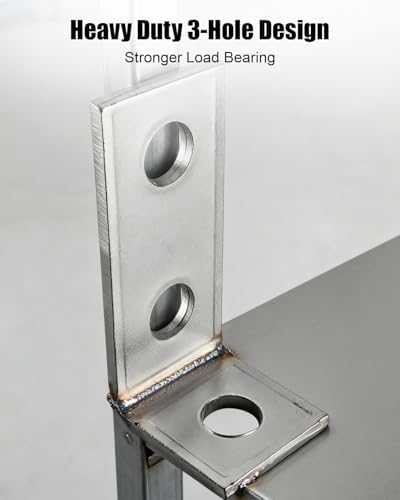 3 Hole 90 Degree L Shaped Fitting Bracket Corner Brace Fit for 1/2" Bolt in 1-5/8" Strut Channel, 12 Pcs 90 Degree Metal Framing Connector