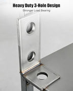 3 Hole 90 Degree L Shaped Fitting Bracket Corner Brace Fit for 1/2" Bolt in 1-5/8" Strut Channel, 12 Pcs 90 Degree Metal Framing Connector