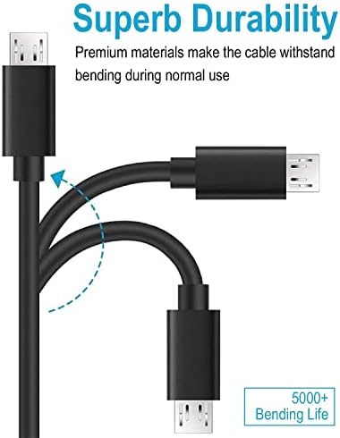 DEEGO Micro USB Cable, 15Ft Extra Long Controller Charger Compatible with PS4, PlayStation 4, Charger Cord Fast Android USB Charging Cable, Black