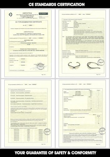 voltX 'Constructor' SAFETY READERS (CLEAR +1.5 Dioptre) Full Lens Reading Safety Glasses ANSI Z87.1+ & CE EN166F, Wraparound Style - Includes Safety Cord with headstop - UV400 anti fog coated lens