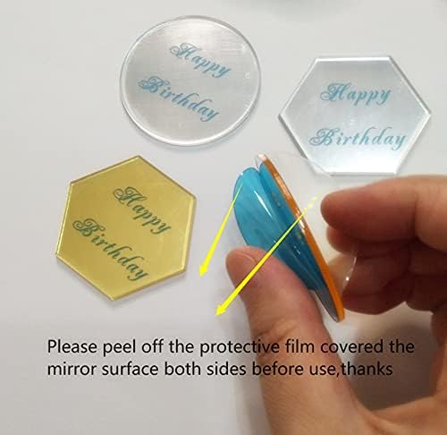 12PCS Eid Mubarak Acrylic Cake Charm,Eid Mubarak Acrylic Cake Disc Cupcake Toppers,Eid Cupcake Toppers, Eid Decoration