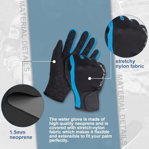 XUKER Neoprene Glove,Wetsuit Gloves 1.5mm & 2mm for Scuba Diving Snorkeling Paddling Surfing Kayaking Canoeing Spearfishing Skiing and Other Water Sports