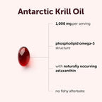 Micro Ingredients Antarctic Krill Oil Supplement, 1000mg Per Serving, 300 Soft-Gels, Rich in Omega-3s EPA, DHA & Natural Astaxanthin, Supports Immune System & Brain Health, Easy to Swallow