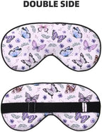 Butterflies Sleep Mask Breathable Soft Eye Mask for Sleep for Women Men Lightweight Eye Cover for Travel, Night Work, Nap, Office