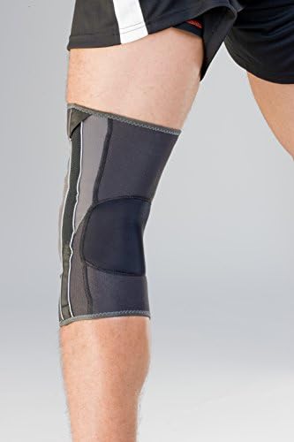 MUELLER Sports Medicine Hg80 Premium Knee Stabilizer, Knee Pain Relief Support for Men and Women, Ideal for Arthritis, Sprains, Black, Large