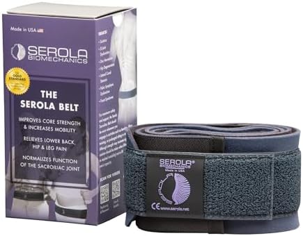 Serola Sacroiliac Belt for SI Joint Dysfunction – (Medium fits 34” to 40”) Lower Back, Sciatic, Pelvic & Hip Support brace for Women & Men | Non-Slip, Adjustable & Breathable Pain Relief Brace