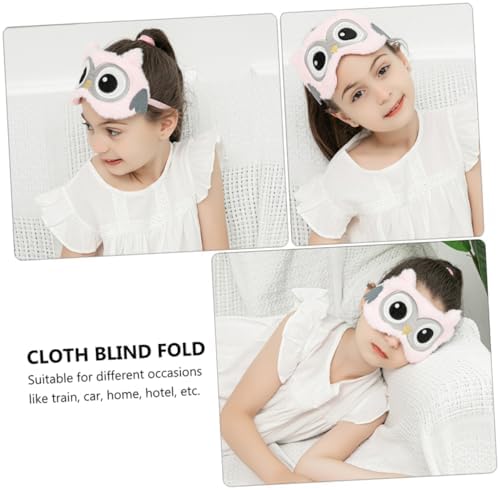 Healifty Sleeping Eye Cover Eye Plush Owl Animal Sleep Shade for Girls Women Travel Eyeshade Cute Pink