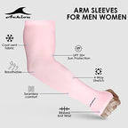 Achiou Arm Sun Sleeves Compression UV Protection Cooling for Men Women Summer Sunblock Basketball Football, Cover Arms Tattoo