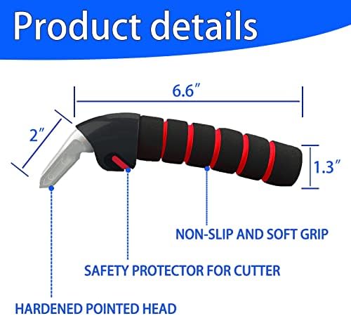 2Pack Car Door Handle for Elderly Car Handle Assist Support Multifunction Handle for Elderly and Handicapped (Red)