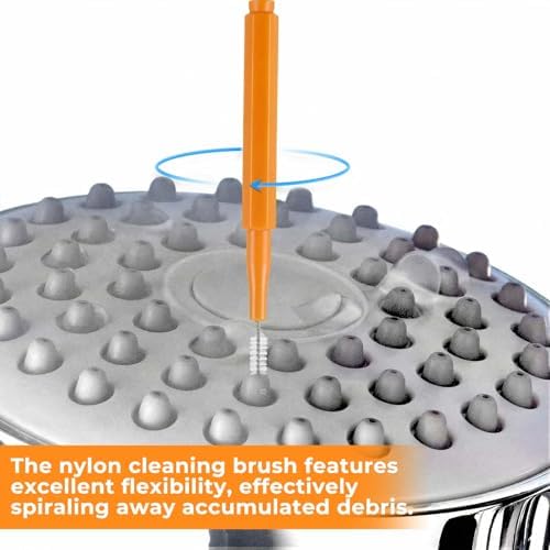 50PCS Shower Head Cleaning Brush, Multifunctional Shower Head Cleaner Tool Anti-Clogging Crevice Cleaning Brush Nozzle Unclogger with Protective Cover & Storage for Showerhead Small Hole Nozzle