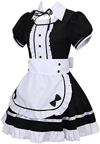 Colorful House Women's Cosplay French Apron Maid Fancy Dress Costume