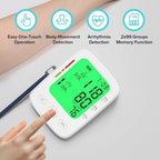 Blood Pressure Monitor for Home Use, Automatic Upper Arm Blood Pressure Machine with Large LCD Display, Adjustable Cuff (9 to 17 inches), 2 x 99 Memory Sets, Easy to use/Travel