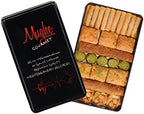 Mughe Gourmet Assorted Baklava Gift Box, 600g (1.32lb) - Authentic Turkish Pastry Tin with Pistachio, Walnut, Cashew and Hazelnut - Halal, Vegetarian Mediterranean Sweets for Birthdays, Christmas and Special Occasions
