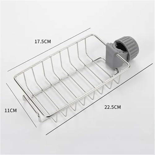 Kitchen Stainless Steel Sink Drain Rack Sponge Storage Faucet Holder Soap Towel Rack Shelf Organizer Drainer Accessories(Small)