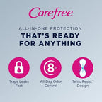 Carefree Body Shape Pant Liners, Regular, Multicolor Unscented 54 Count (Pack of 2)