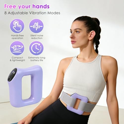Electric Full-Body Fascia Ring, Full-Body Fascia Ring Massager with Adjustable Strap, 8 Vibration Modes Hands-Free Fast Fat Burning for Belly, Back, Legs, Waist