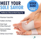 Dr. Frederick’s Original Arch Support Sleeves Plus - 2 ct - Doctor-Developed Plantar Fasciitis & Flat Feet Relief - Foot Braces for Fallen Arches, Heel Pain & Achy Feet - Soft Gel Cushion - S/M