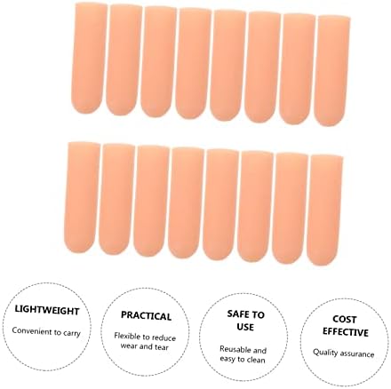 Silicone Finger Sleeve Protectors 8 Pairs Reusable Anti-Cutting Finger Covers for Protection for Athletes and Craftsmen