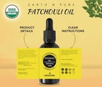 Earth N Pure Patchouli Essential Oil Natural & Therapeutic Grade for Aromatherapy, Skin & Hair Care with Glass Dropper 15 ml