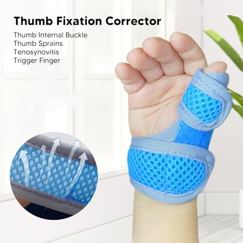 Semme Left Hand Thumb Splint for Kids, Thumb Wrist Stabilizer, Thumb Brace Corrector, with Finger Sleeve, Joint Correction Support Brace, (s)