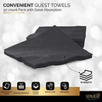 Amcrate Big Party Pack 40 Count Black Dinner Napkins Tableware- Ideal for Wedding, Party, Birthday, Dinner, Lunch, Cocktails. (7” x 7”)