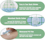 120 Pcs Waterproof Ear Stickers Disposable Ear Cover for Shower, Swimming Ears Stickers Ears Protection for HairWashing, Swimming, Bath and Other Water Sports