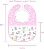 Littleforbig Cotton Waterproof Babydoll Printed Adult Bib with Adjustable Hook-and-Loop Fastener Closure - Baby Cuties Adult Bib