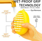 2 Pack Vegetable Brush, Yellow Portable Produce Brush for Fruits and Vegetables, Dual-Bristle Cleaning Brush with Non-Slip Grip, Nylon Bristles, BPA-Free Dishwasher Safe Kitchen Food Prep