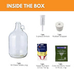 FastRack - Shepherd Made Mead Making Kit - 1 Gallon Jug Fermentation Set with Clear Glass Fermentation Jar, 3pc Airlocks, Rubber Stopper, Yeast Nutrient & Mead Yeast for Home Brewing