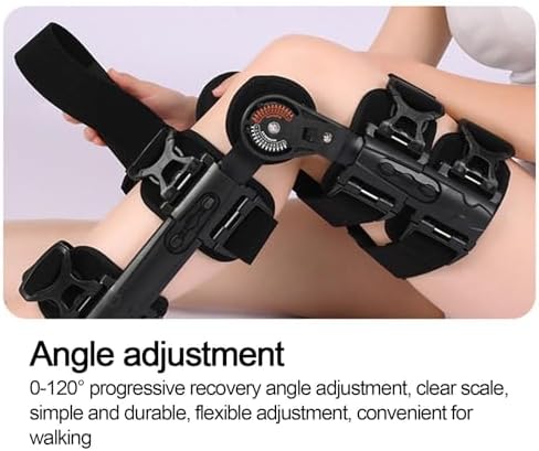PopieL Adjustable Knee Brace Men Women Knee Injury and Fracture Rehabilitation Brace Lightweight Orthopedic Support Stabilizer for Right/Left Leg
