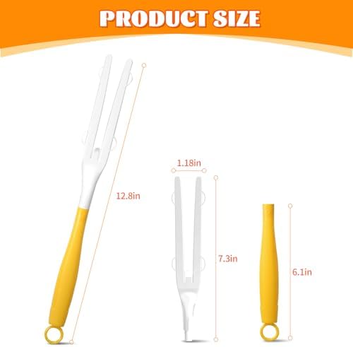 3 Pack Replacement Duster Handles – Compatible with Swiffer Duster Refills, Extendable & Detachable Mop Handles for Tight Spaces (Yellow)