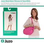 Juzo Seamless Compression Gloves & Gauntlets, 20-30 mmHg, Gauntlet | Fingerless Gloves for Women & Men for Swelling, Moderate Edema & Lymphedema Management | Beige, Small