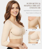 BRABIC Upper Arm Shaper for Women Fajas Post Surgery Compression Sleeves Front Closure Bra Arm Lipo Shapewear Tops