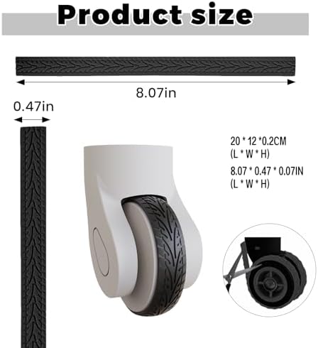 8Pcs Silicone Luggage Cover Protector, Suitcase Wheel Covers, Silent Protection Suitcase Wheel Protection Covers,Essential Travel Accessories(Gray,Y)