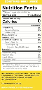 Lucy’s Family Owned - 100% Lemon Juice Gallon (128fl oz.)