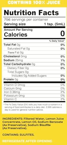 Lucy’s Family Owned - 100% Lemon Juice Gallon (128fl oz.)