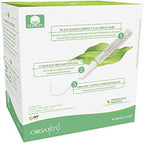 Organyc 100% Certified Organic Cotton Tampons, Plant-Based Eco-Applicator, Super Flow, 16 Count