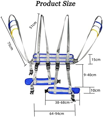 Full Body Patient Lift Sling, Children's Rehabilitation Medical Walking Standing Aids For Leg Thigh Arm Lumbar Relief Trainer Medical Gait Belt Divided Leg Sling For 6-15 Years Old Child