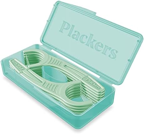 Plackers Micro Mint Dental Flossers, Travel Pack, Perfect Travel Size, Easy Storage, Dental Care On-The-Go, Fresh Mint Flavor, 12 Count