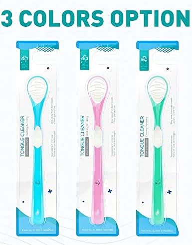 Y-Kelin Double-Side Desiged Tongue Scraper, Ultra-Soft Tongue Brush Tongue Cleaner (3 Pack)