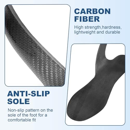 Estinko Carbon Fiber AFO Brace Ankle Foot Orthosis Lightweight Foot Drop Brace Drop Foot Brace for Walking Gait Assistance Ankle Instability,Right