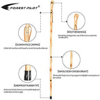 FOREST PILOT Root Head Wooden Walking Stick with Old Man Face Carving(Nature Color, 55 Inches, 1 Piece