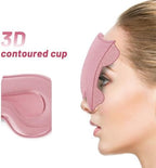 Sleep Eye Mask for Men Women, Lash Extensions 3D Sleeping Mask, Travel Blackout Night Blindfold Eye Shade Cover with Adjustable Strap (Pink-3D)