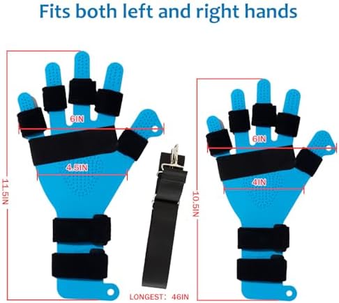 Resting Hand Splint for Stroke Support – Adjustable Finger Separator Brace for Spasticity & Contracture, Helps Prevent Finger Curling & Stiffness,Suitable for Adults, Elderly