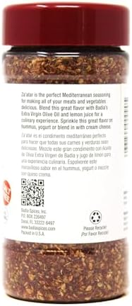 Badia Za'atar Mediterranean Seasoning Blend, 4 oz - Sesame Seeds, Sumac, Spices, Salt Free, Kosher, Halal, No MSG, Gluten Free