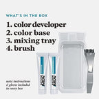 Just For Men Mustache & Beard, Beard Dye for Men with Brush Included, With Keratin Biotin Aloe and Coconut Oil for Healthy Facial Hair - Light Brown, M-25, Pack of 1 (Packaging May Vary)