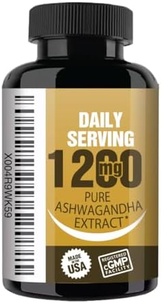 NooMost Ashwagandha 1200mg Supplement | 10% Withanolides with Black Pepper Extract | Pure Root Extract for Stress Relief, Promotes Energy, Mood, Helathy Sleep for Men & Women | 120 Capsules