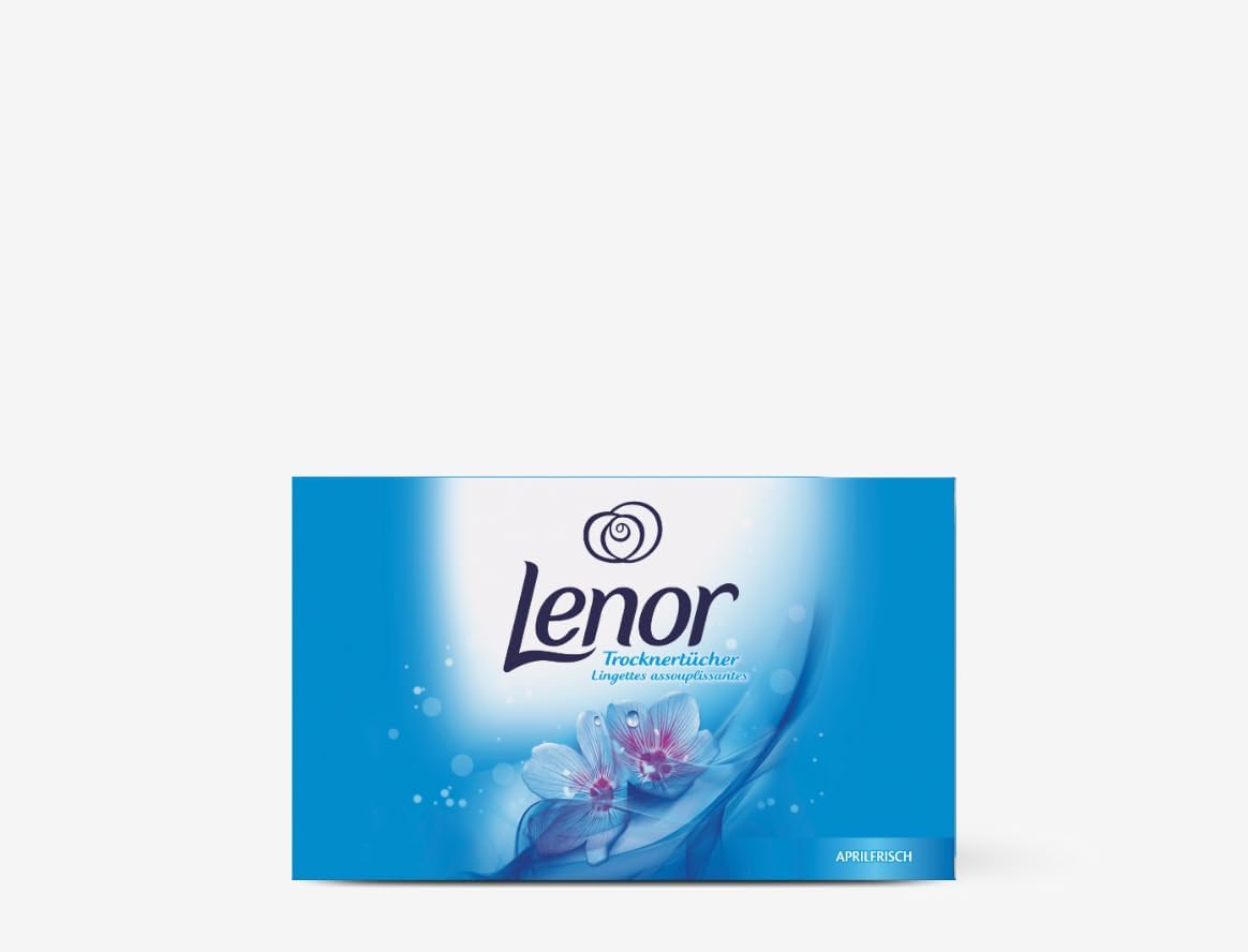 Lenor Lenor AprilFresh Dryer Cloths for Dryers, Kink-Free and Fresh Linen with Spring Flowers Scent, 34 Cloths