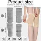 Geyoga 4 Pairs Knee Warmers for Women Men Breathable Leg Warmers Knee Brace Pad Leg Compression Sleeve for Cycling Running(White, Black, Nude Color, Gray,Medium)